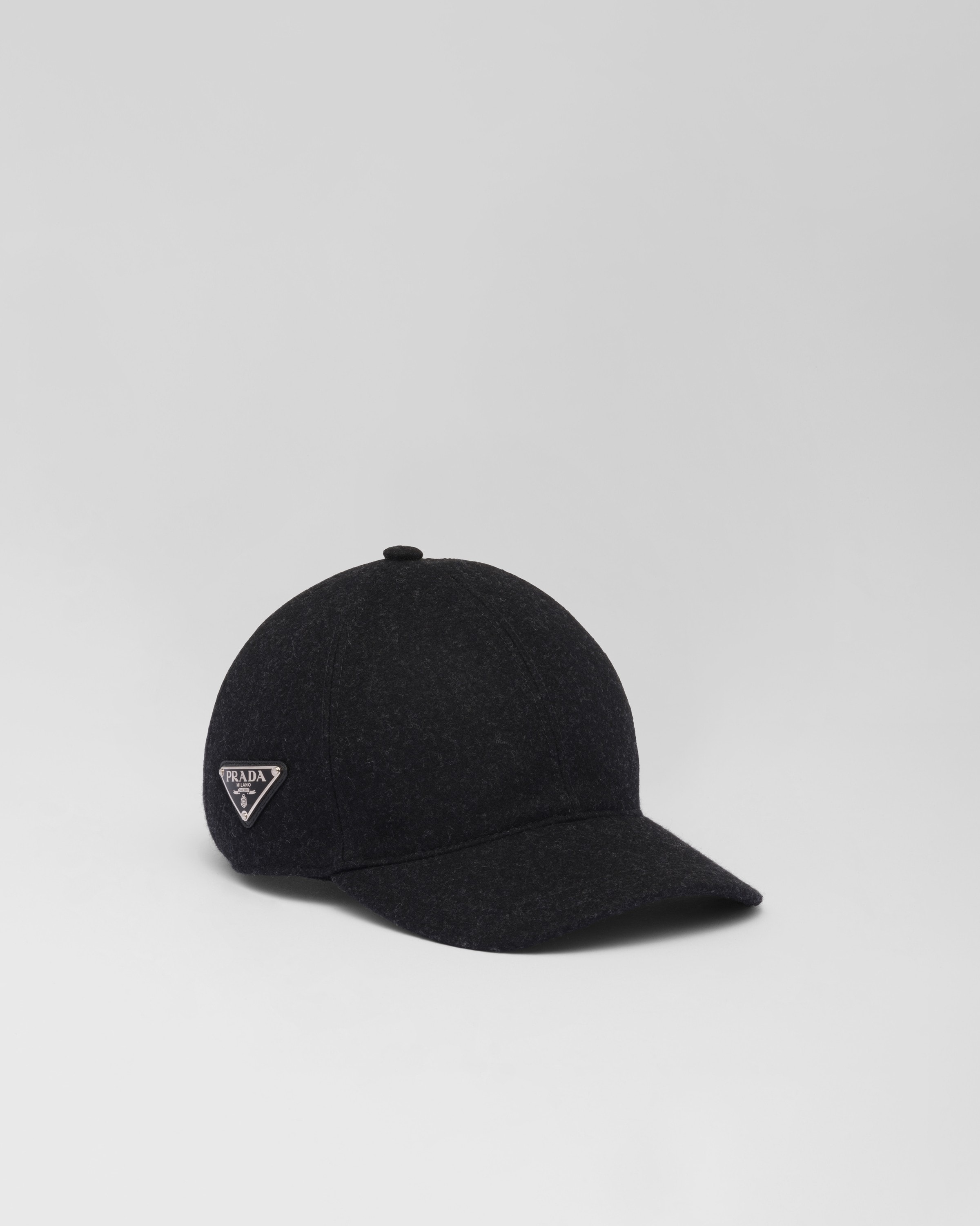 Shop Prada Loden Baseball Cap In Anthracite Gray