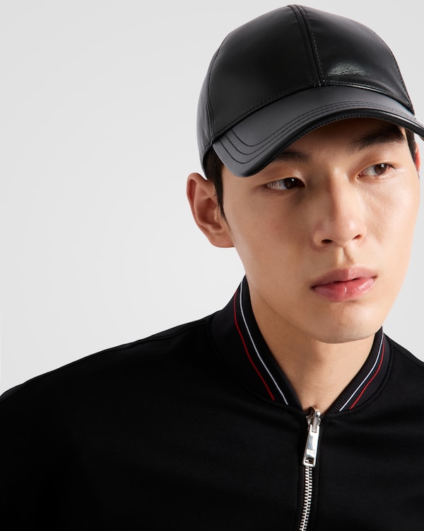 Nappa leather baseball cap - Black Nappa leather baseball cap - Black