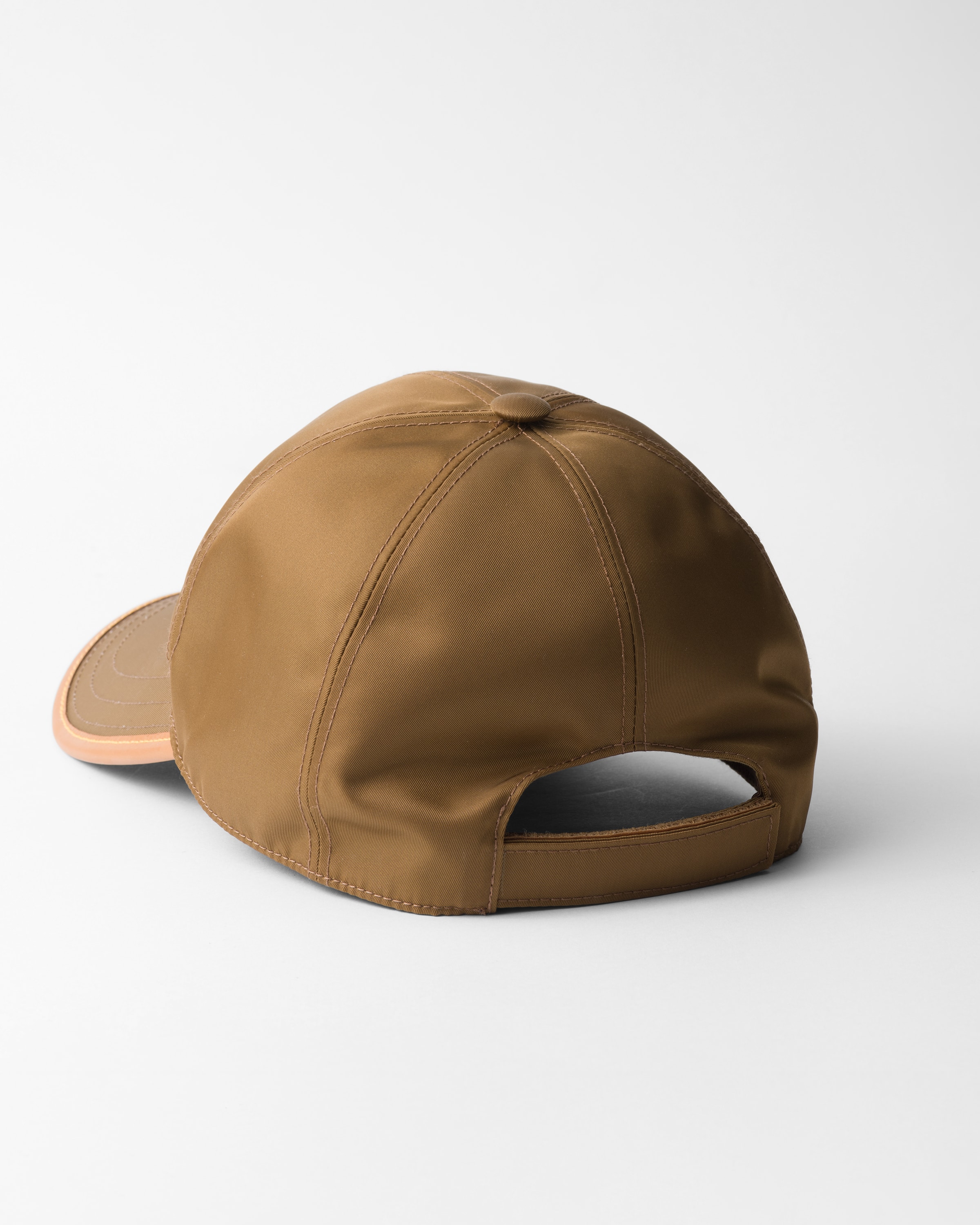 Shop Prada Re-nylon And Leather Baseball Cap