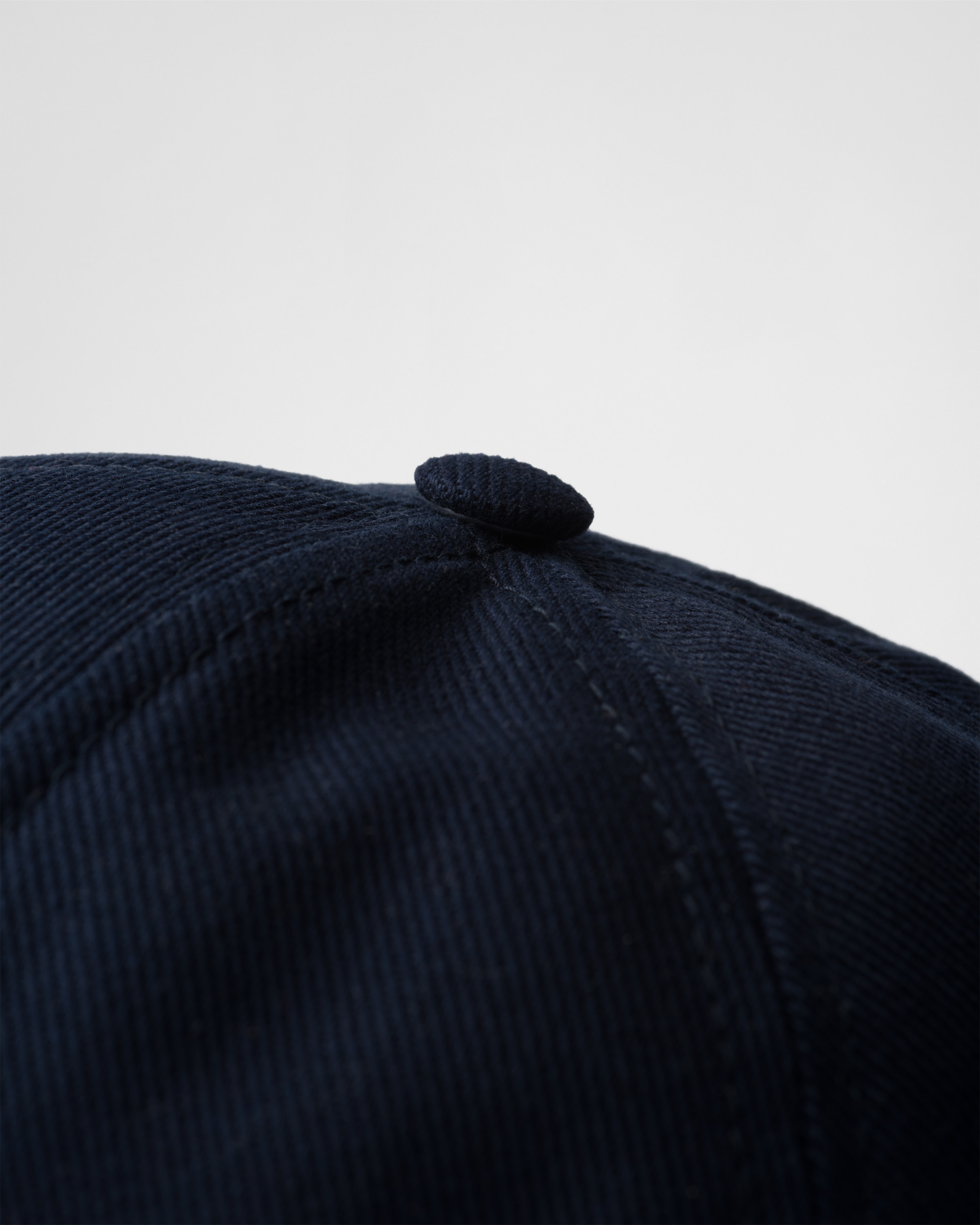 Prada Mens Blue Logo-embroidered Adjustable Woven Baseball Cap In Navy