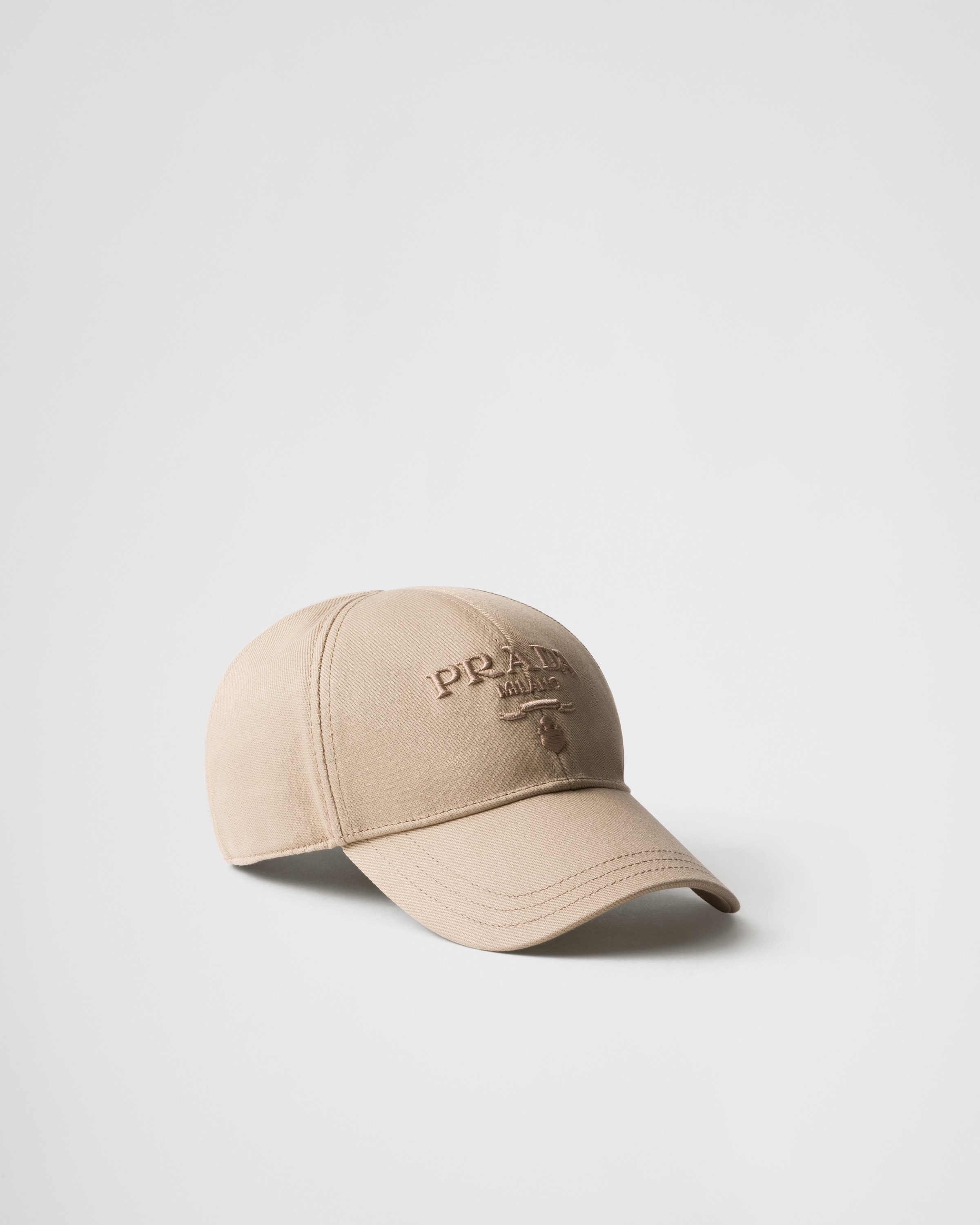 Prada Drill Baseball Cap In Khaki