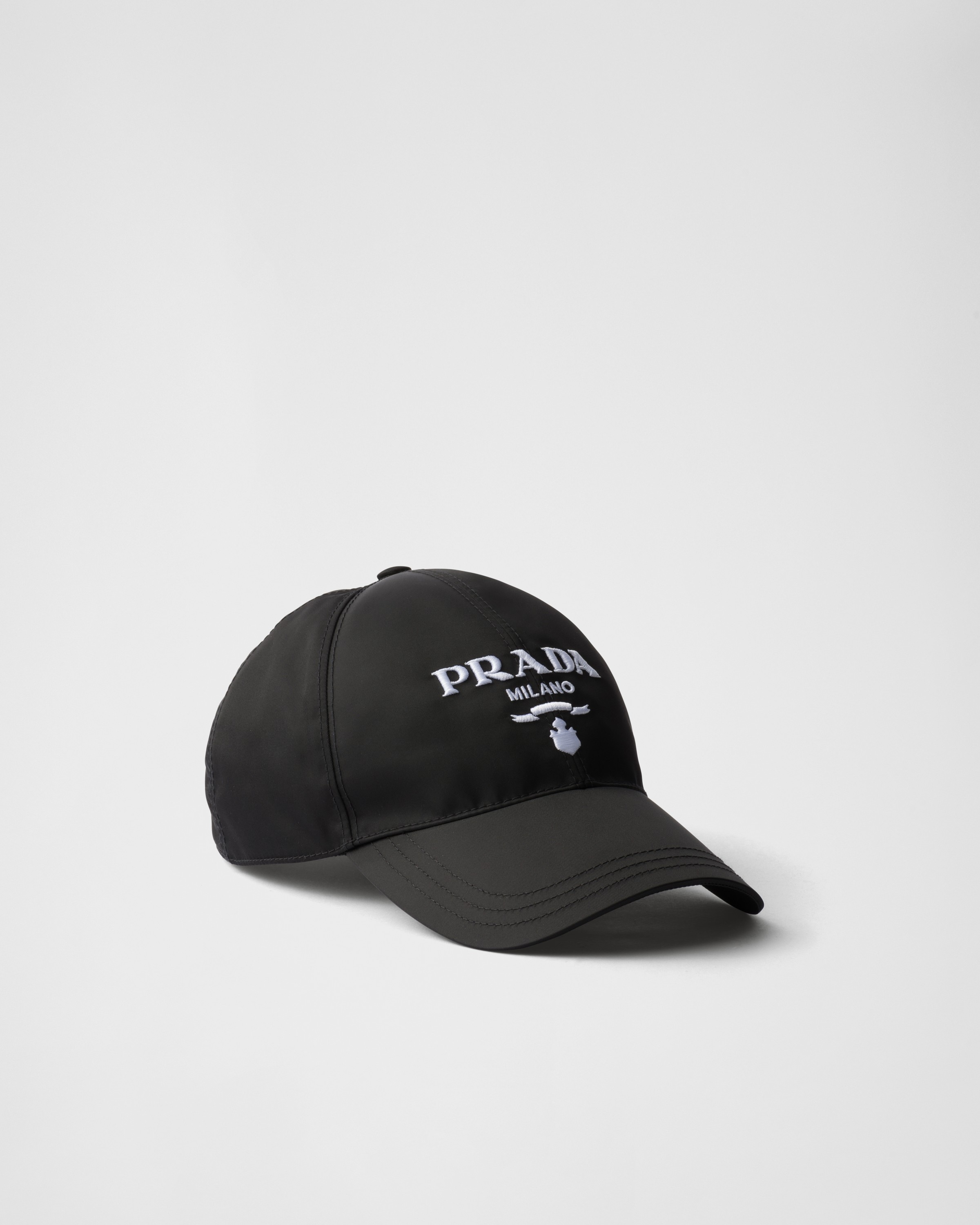 Prada Re-nylon Baseball Cap In Black