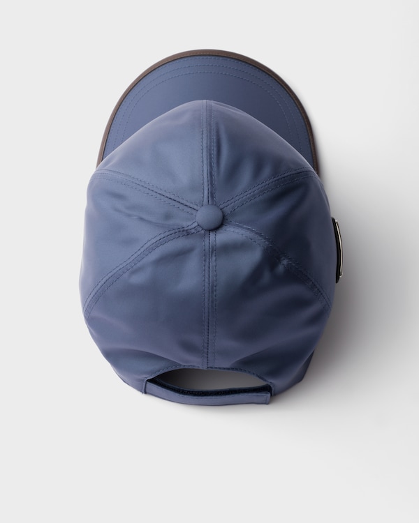 Re-Nylon and leather baseball cap Re-Nylon and leather baseball cap