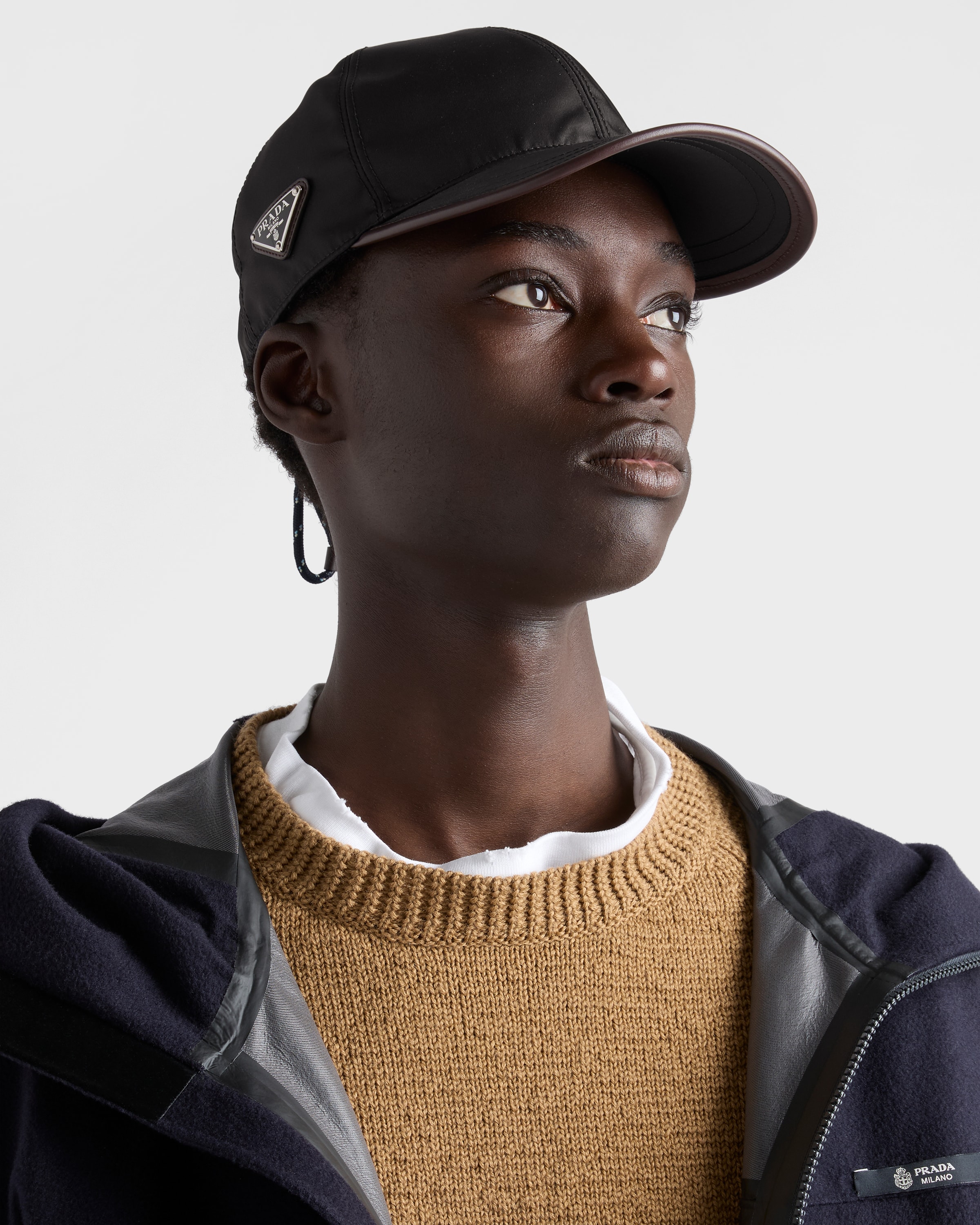 Black Prada Speedrock Re-nylon Baseball Cap | PRADA - United States