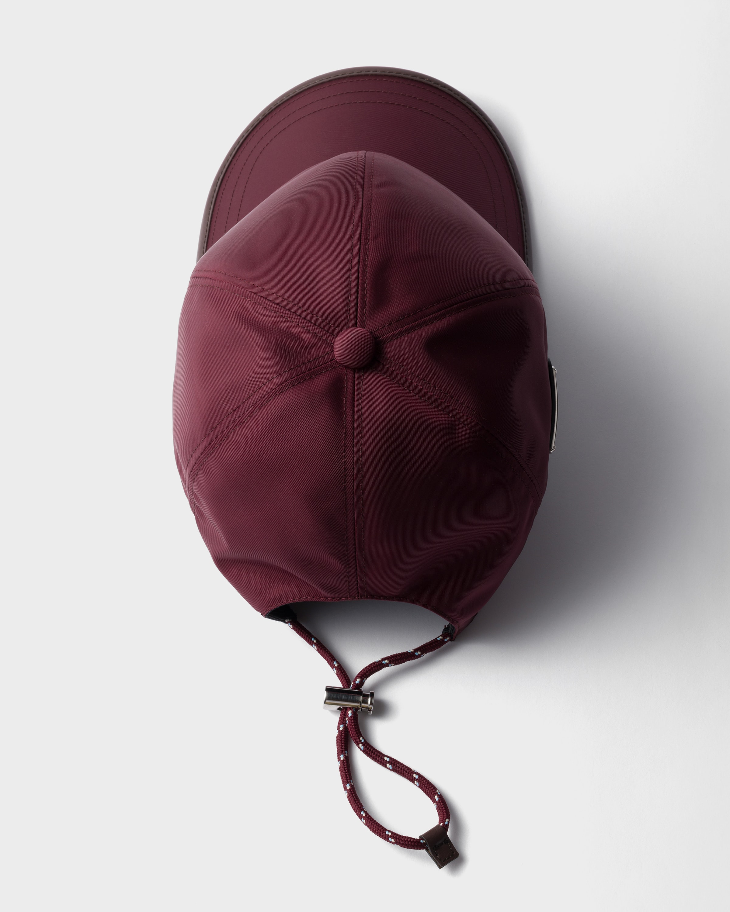 Prada Mens Burgundy Speedrock Re-nylon Baseball Cap In Burgundy