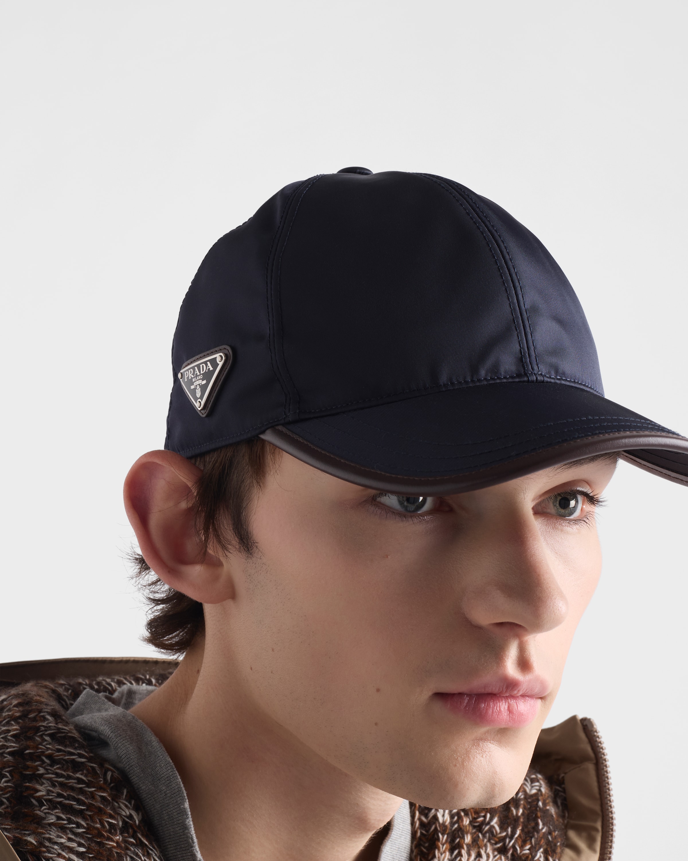Navy Prada Speedrock Re-nylon Baseball Cap | PRADA