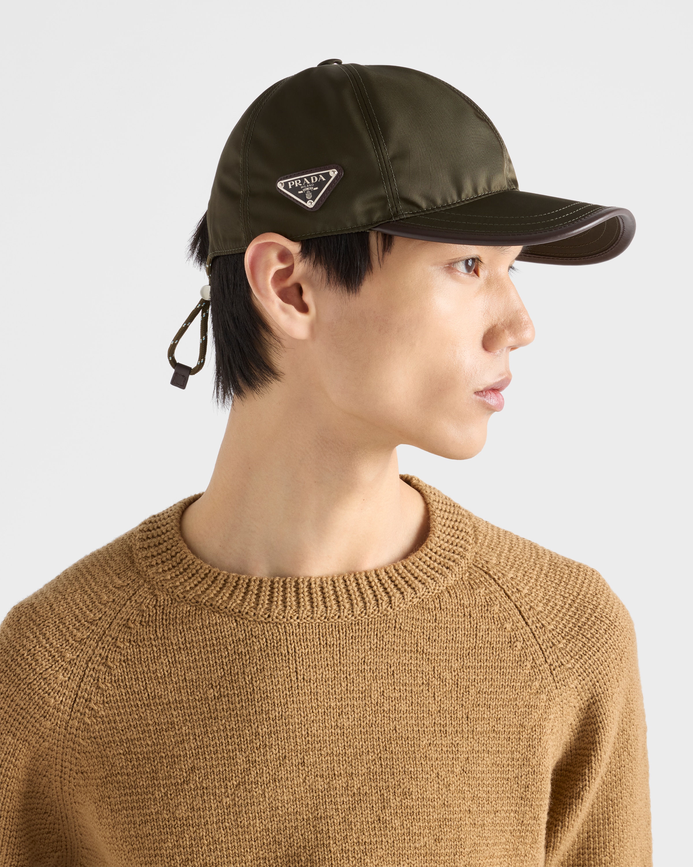 Camouflage Green Prada Speedrock Re-nylon Baseball Cap | PRADA