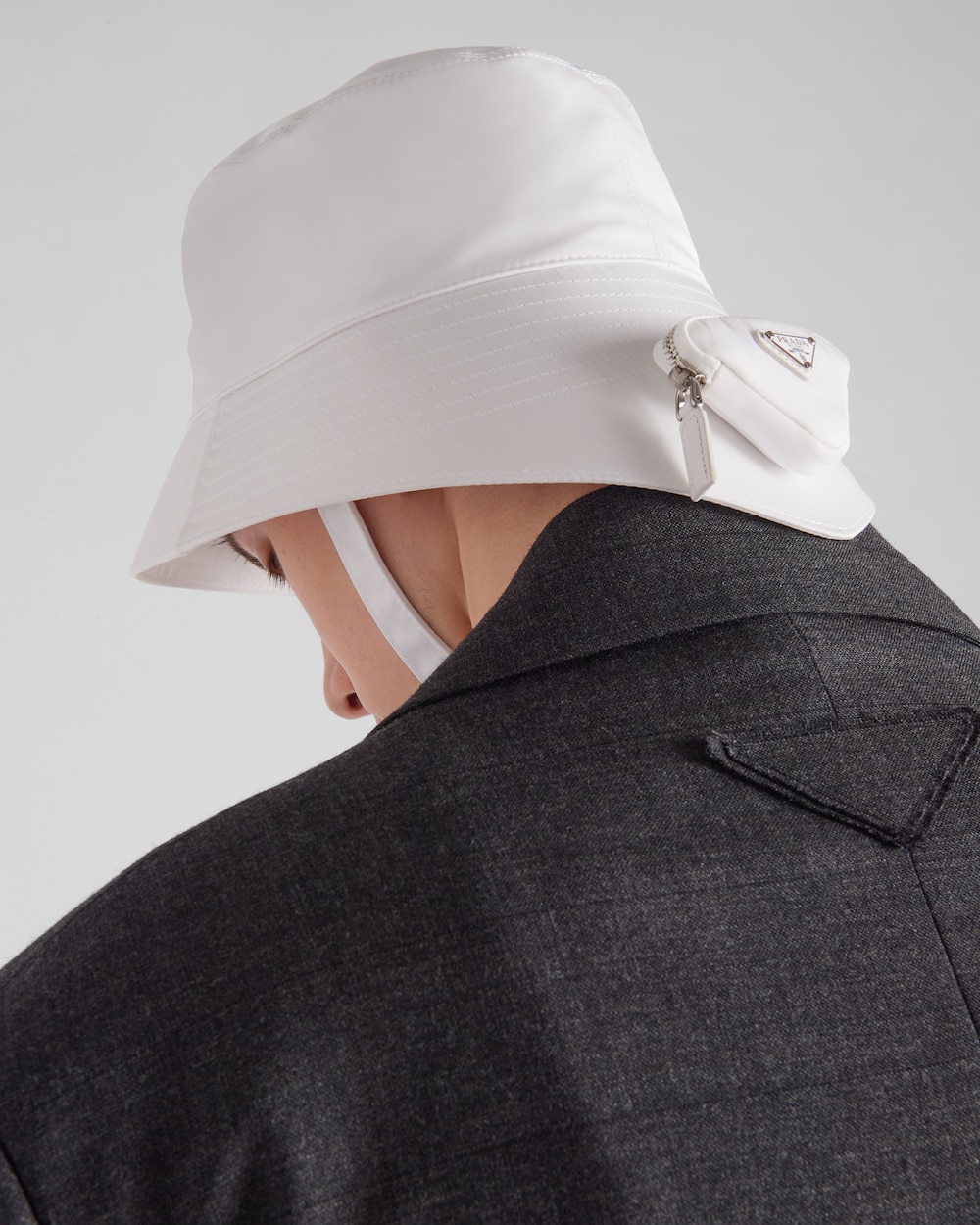 White Re-Nylon bucket hat | Prada
