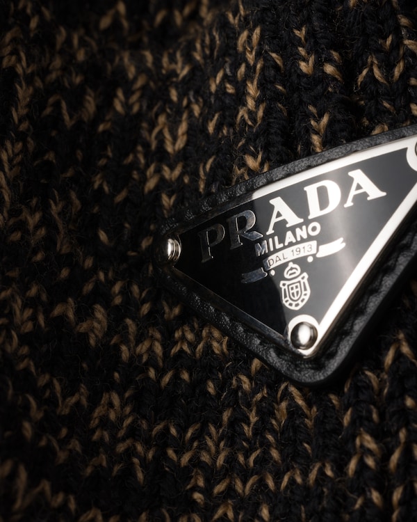 Mélange wool beanie - Black/Camel Mélange wool beanie - Black/Camel