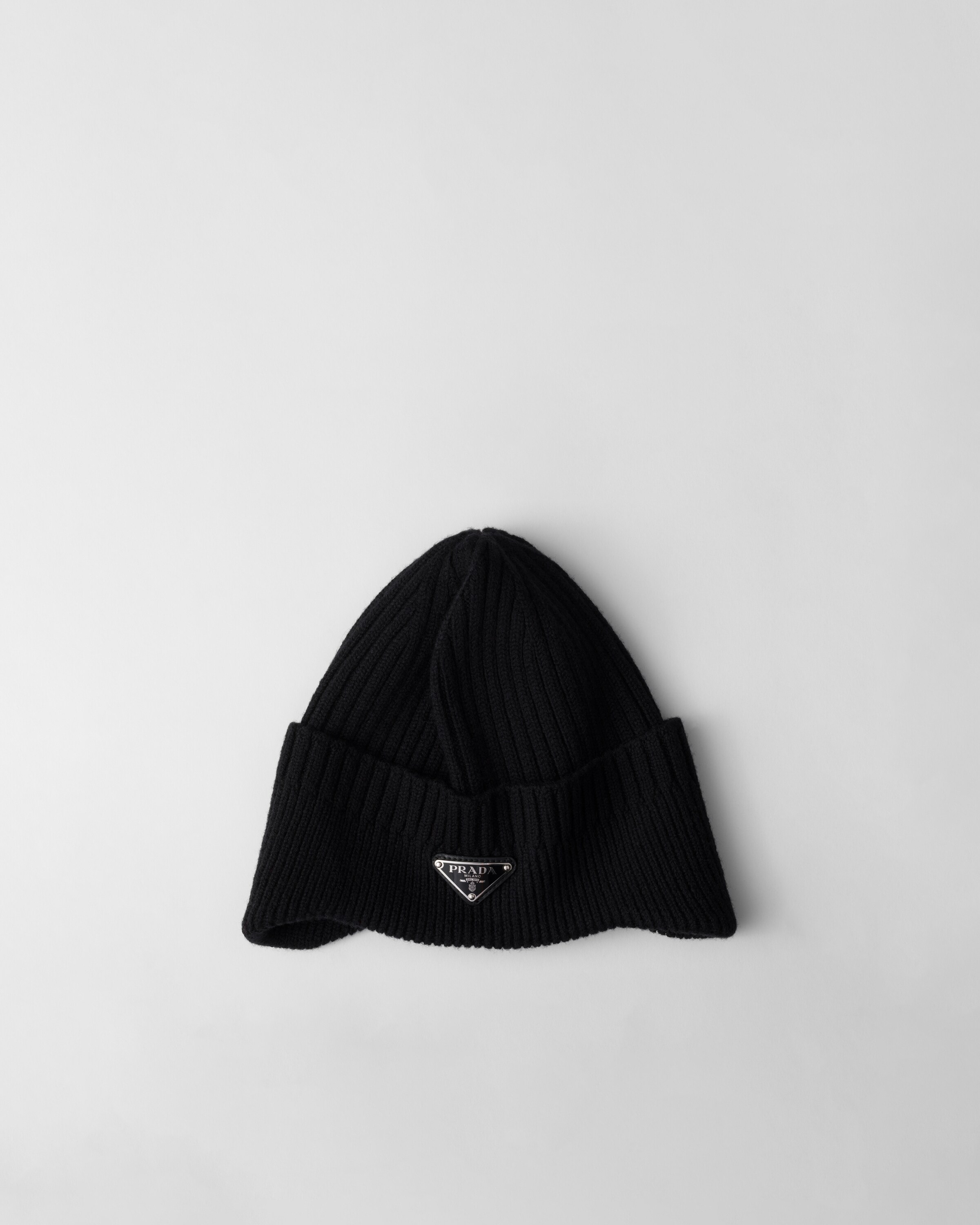 Prada Wool Beanie, Man, Black, Size L