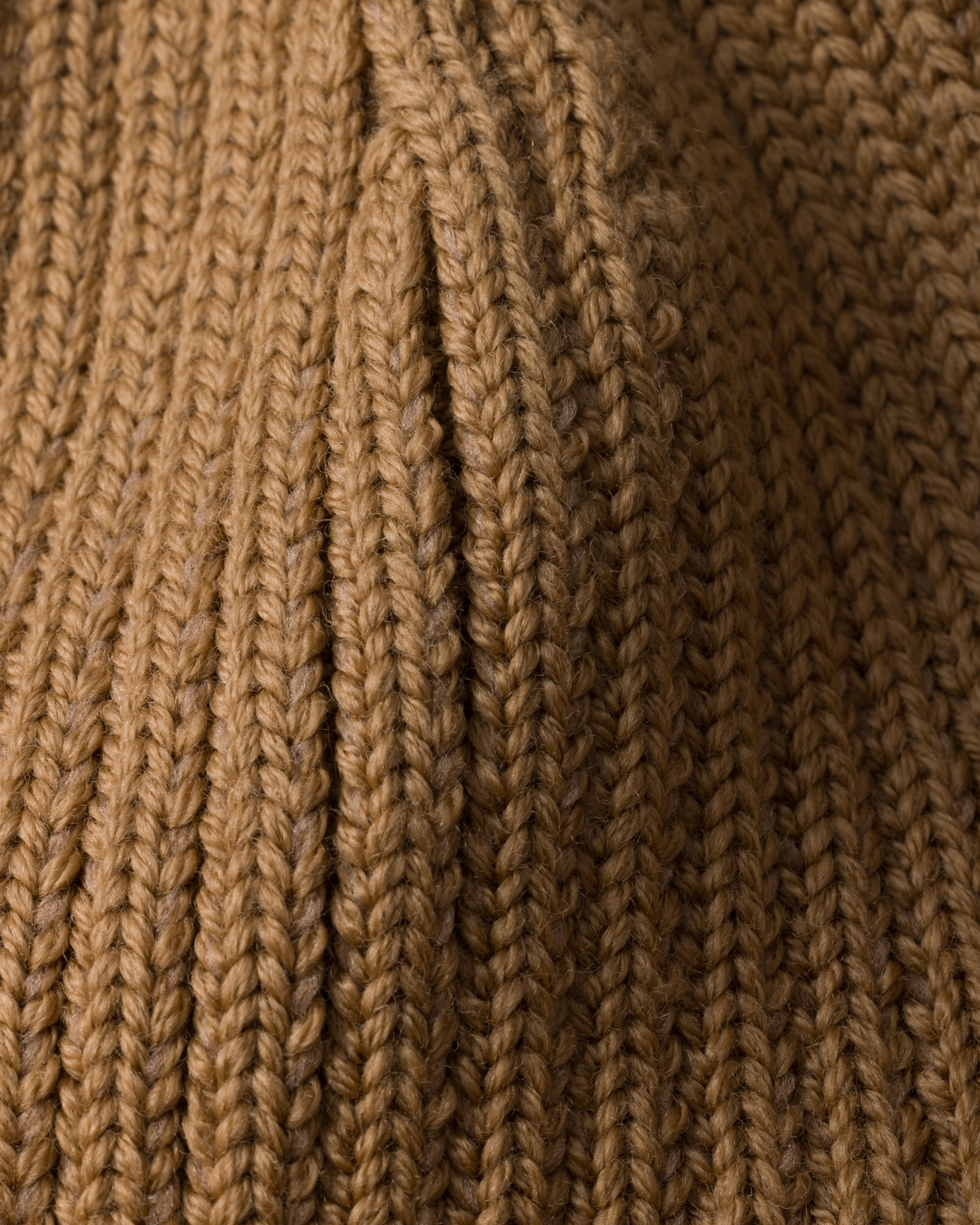 Prada Enamel-logo Wool Beanie In Kamelbraun