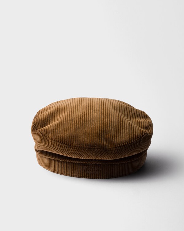 コーデュロイ ニュースボーイキャップ - ブラウン コーデュロイ ニュースボーイキャップ - ブラウン