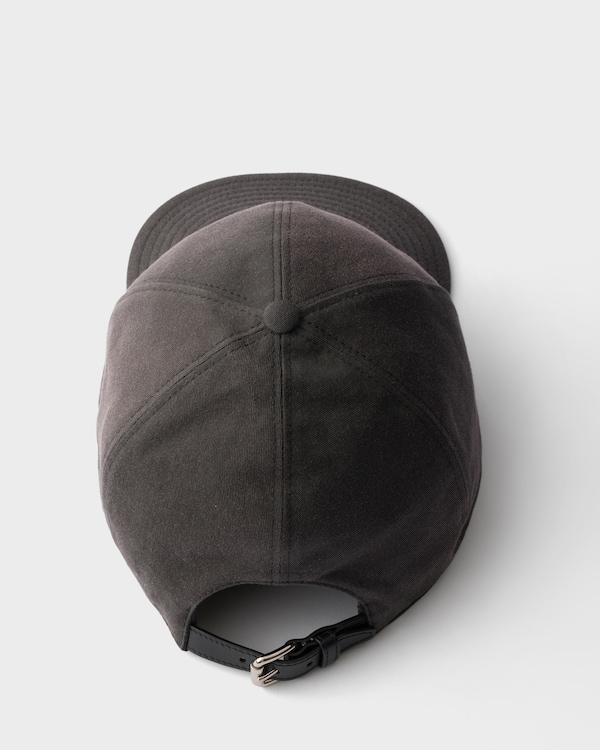Old gabardine baseball cap - Black Old gabardine baseball cap - Black