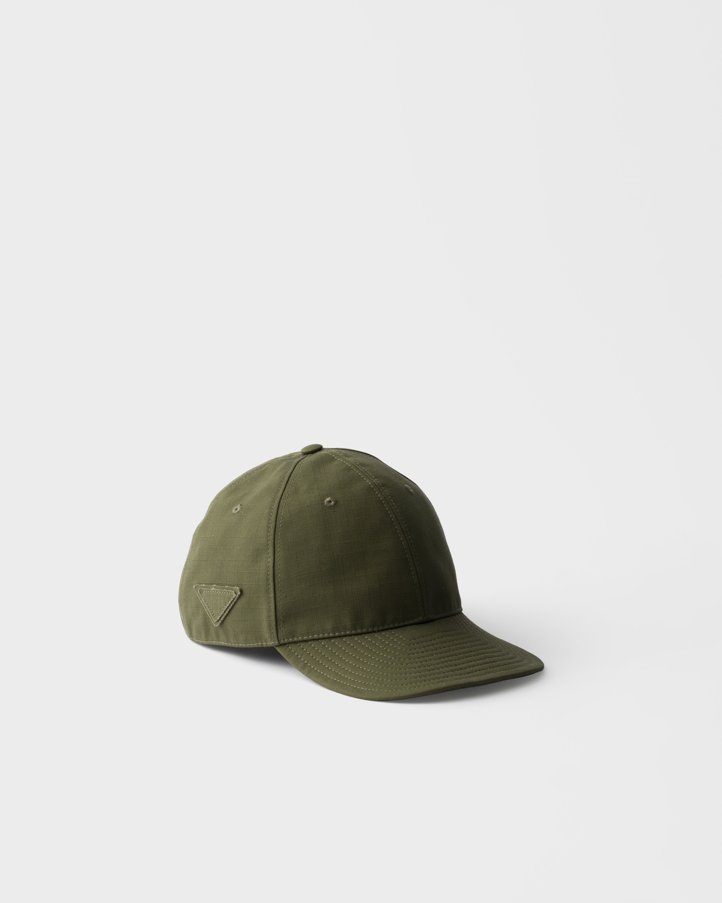 Prada Technical Fabric Baseball Cap, Man, Forest Green, Size XL