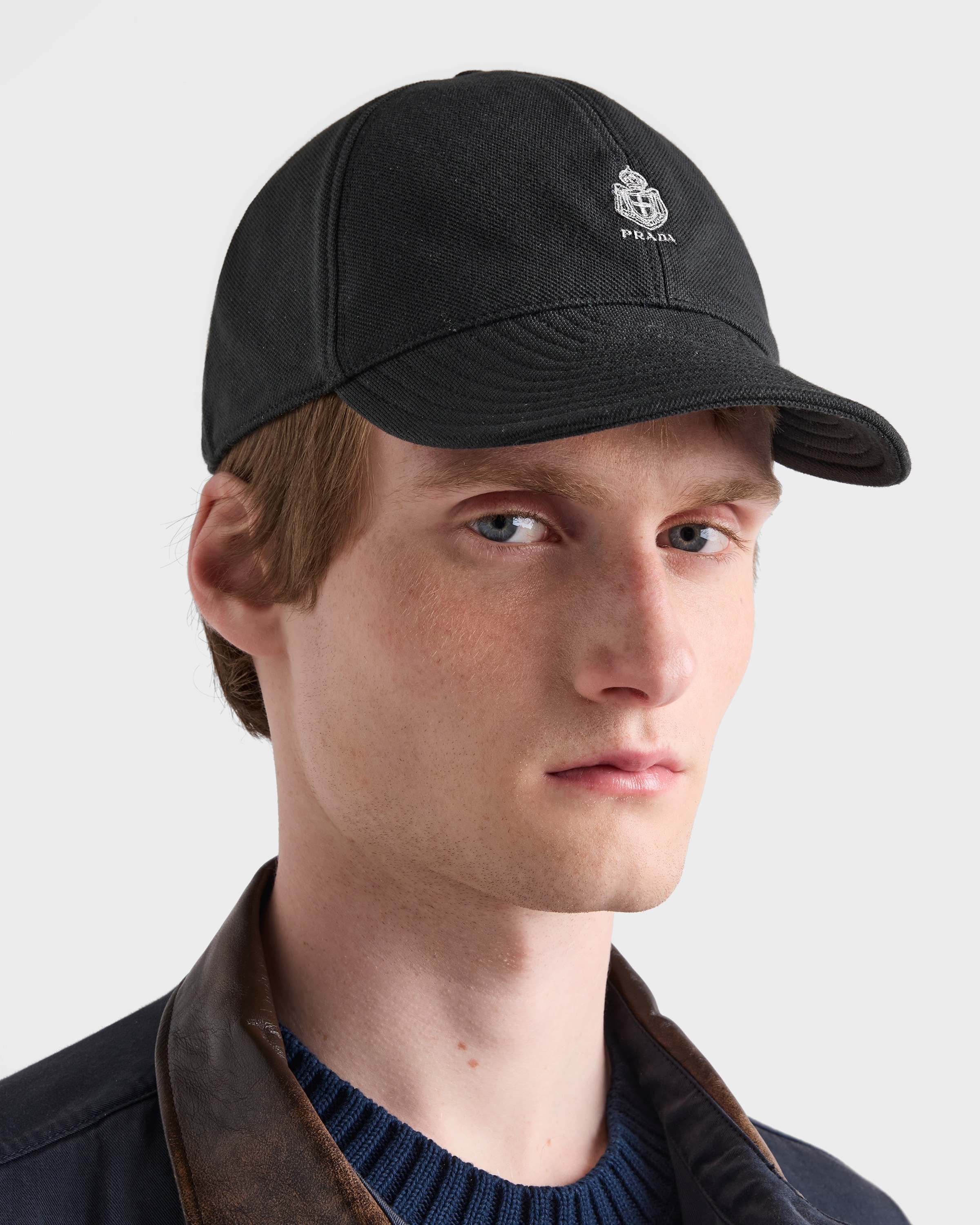 ブラック オールド ピケ ベースボールキャップ | PRADA - 日本