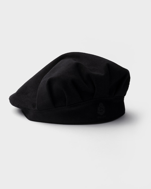 Kappe aus Cord - Schwarz Kappe aus Cord - Schwarz