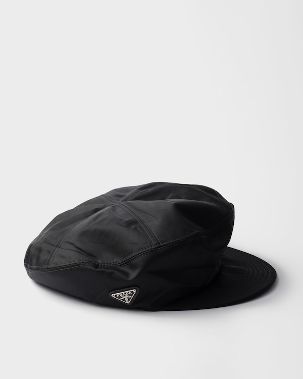 Re-Nylon newsboy cap - Black Re-Nylon newsboy cap - Black