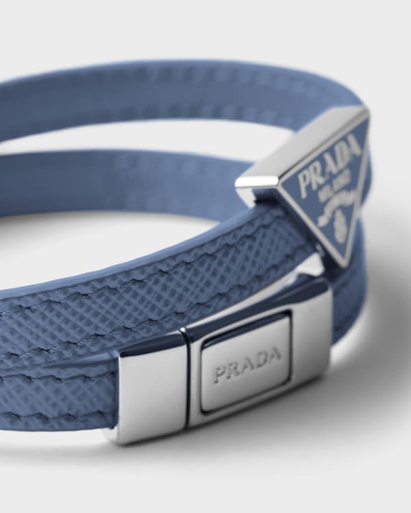 Saffiano Leather Bracelet - Aviation Blue Saffiano Leather Bracelet - Aviation Blue