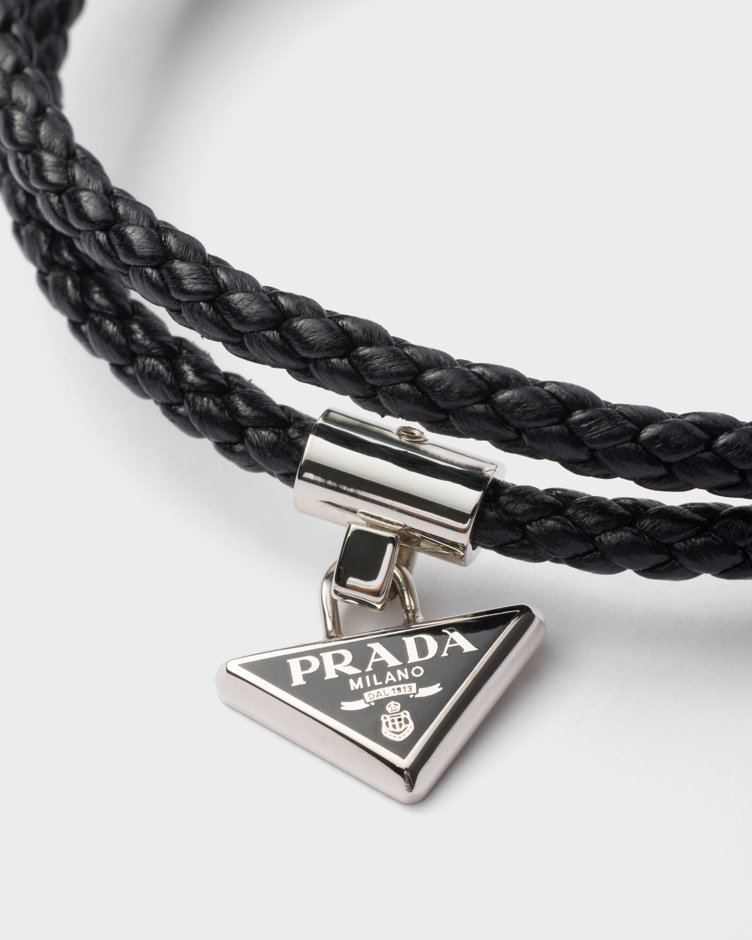 ブラック ナッパレザー ブレスレット | PRADA - 日本