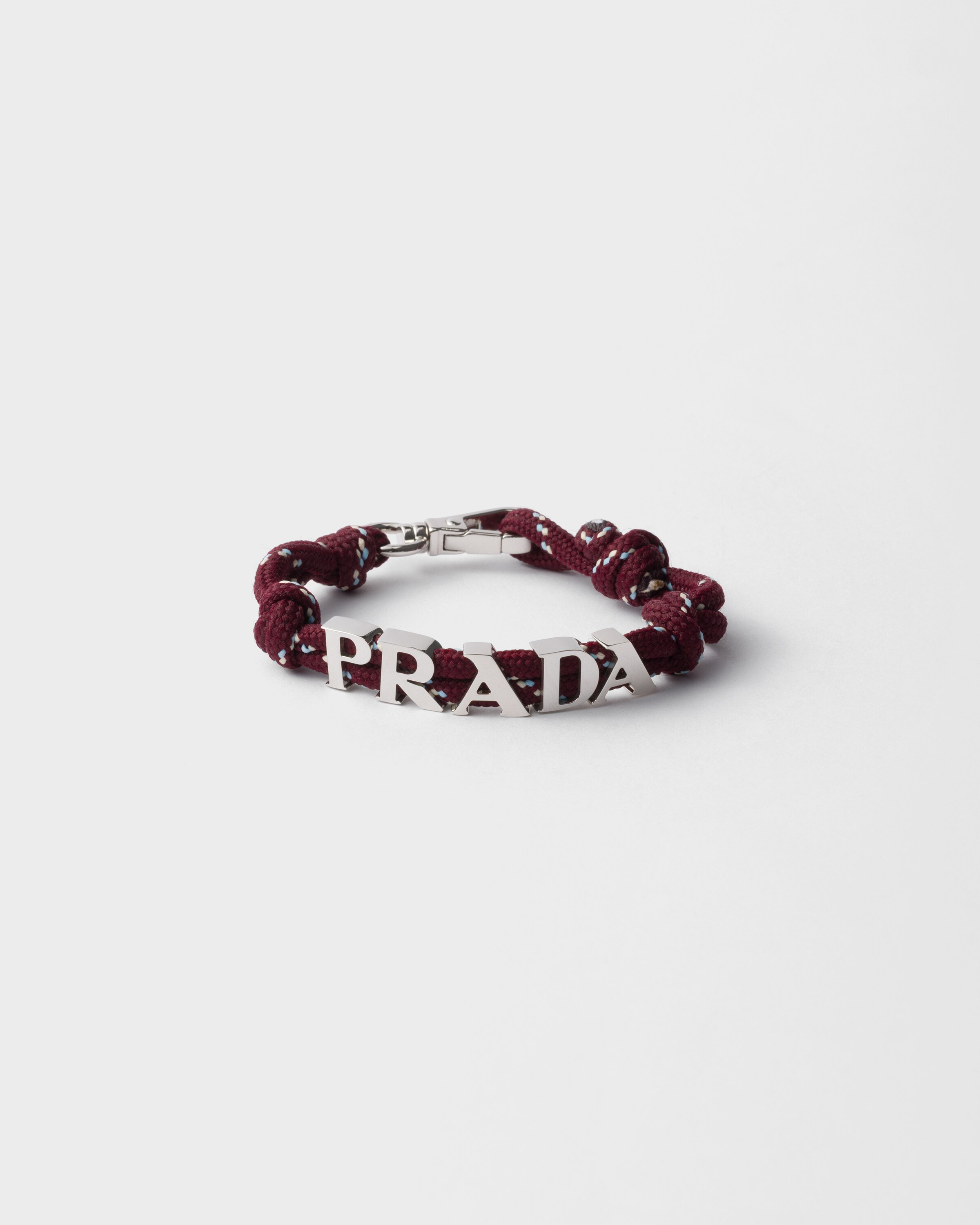 Prada Brazalete De Cordón, Hombre, Bermellón, Talla M