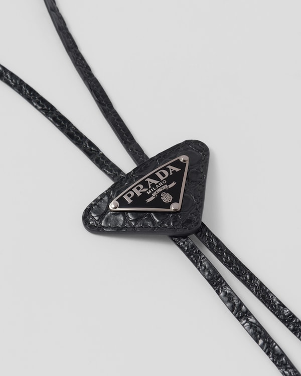 Crocodile leather bolo tie Crocodile leather bolo tie