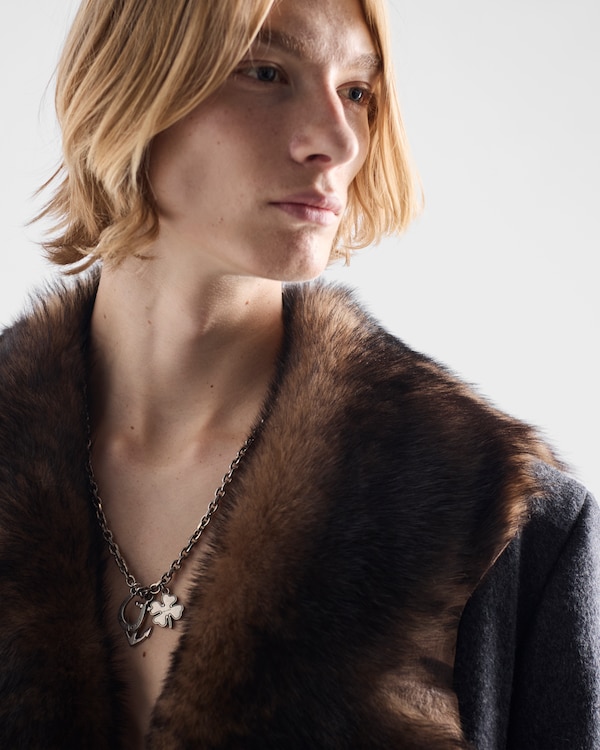 Metal pendant necklace - Dark Grey Metal pendant necklace - Dark Grey