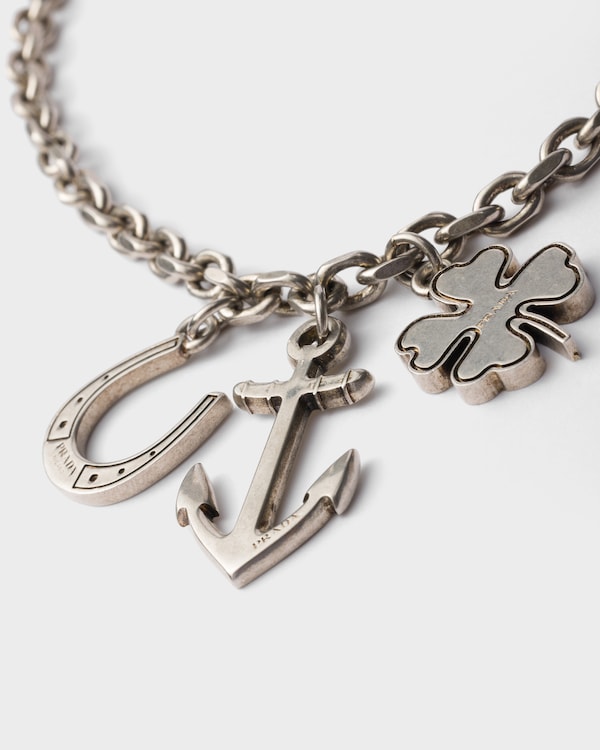 Metal pendant necklace - Dark Grey Metal pendant necklace - Dark Grey