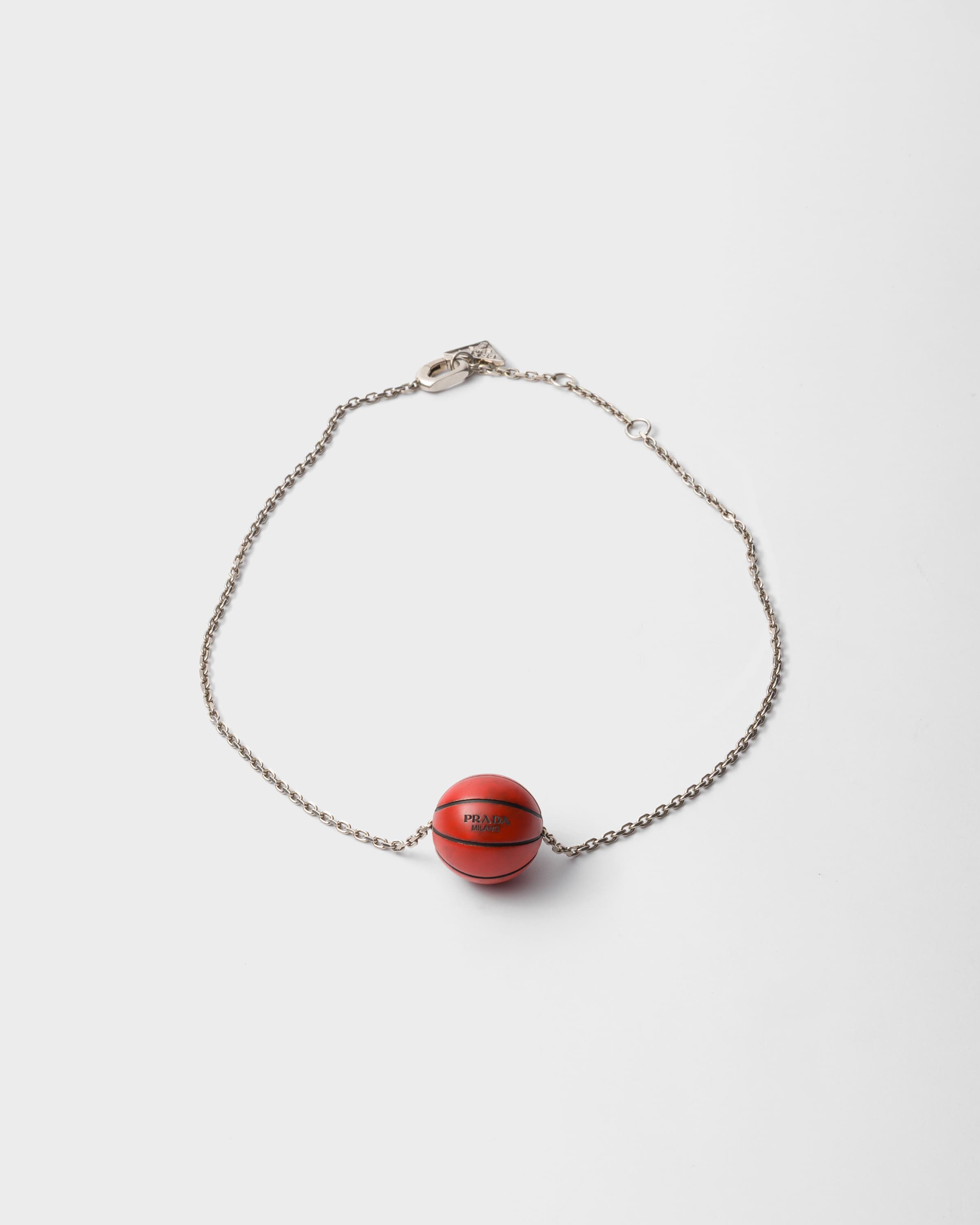 Prada Metal Basketball Necklace