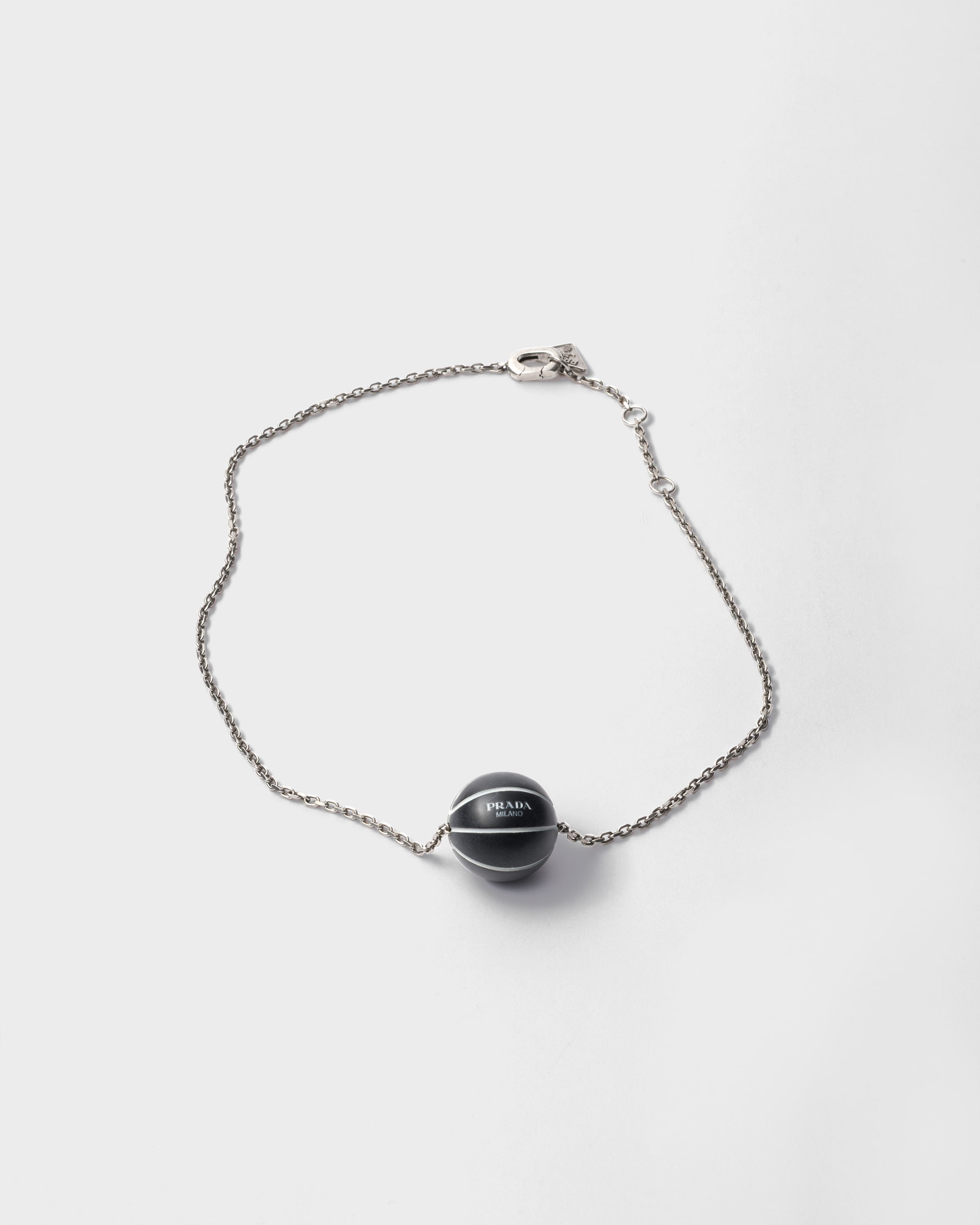 Prada Metal Basketball Necklace In Multi