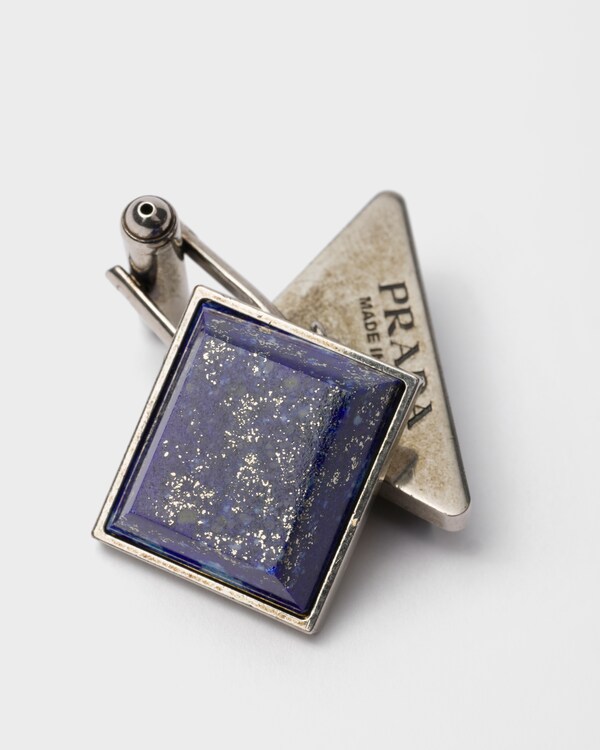Metal and semi-precious stone cufflinks - Lapis/Onyx Metal and semi-precious stone cufflinks - Lapis/Onyx