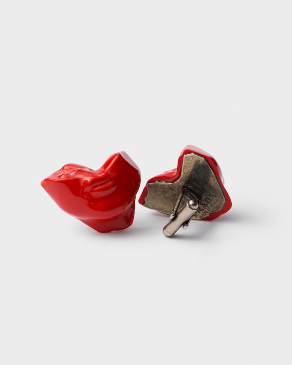 Resin and metal cufflinks - Coral Resin and metal cufflinks - Coral