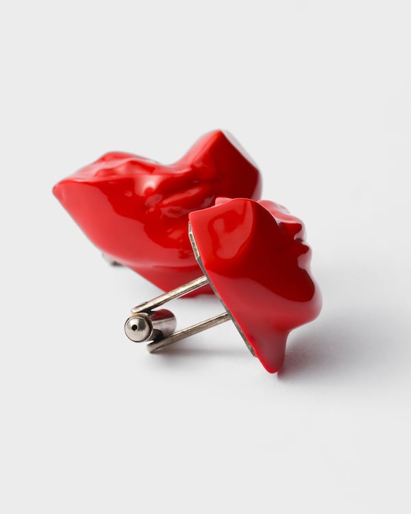 Resin and metal cufflinks - Coral Resin and metal cufflinks - Coral