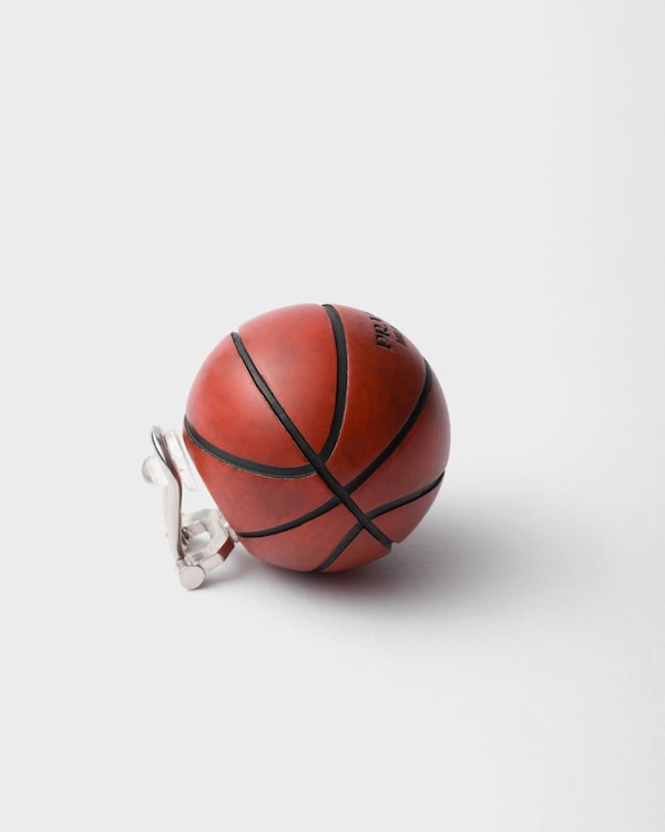Metal basketball earrings Metal basketball earrings