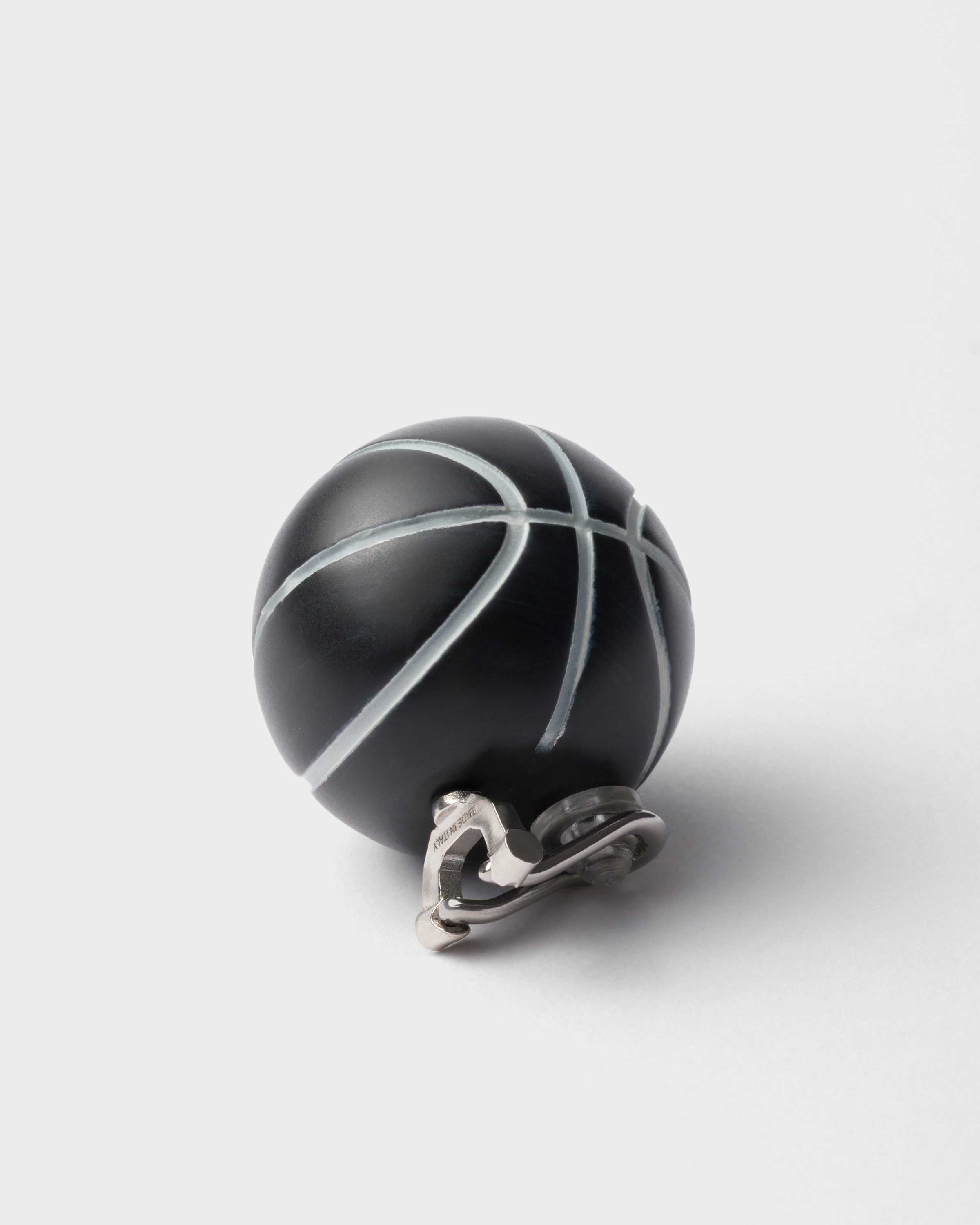 Metal basketball earrings
