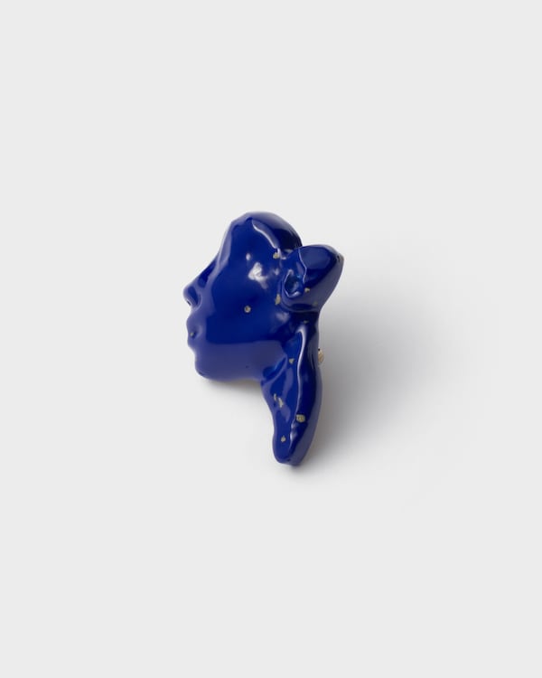 Resin and metal earring - Lapis Resin and metal earring - Lapis