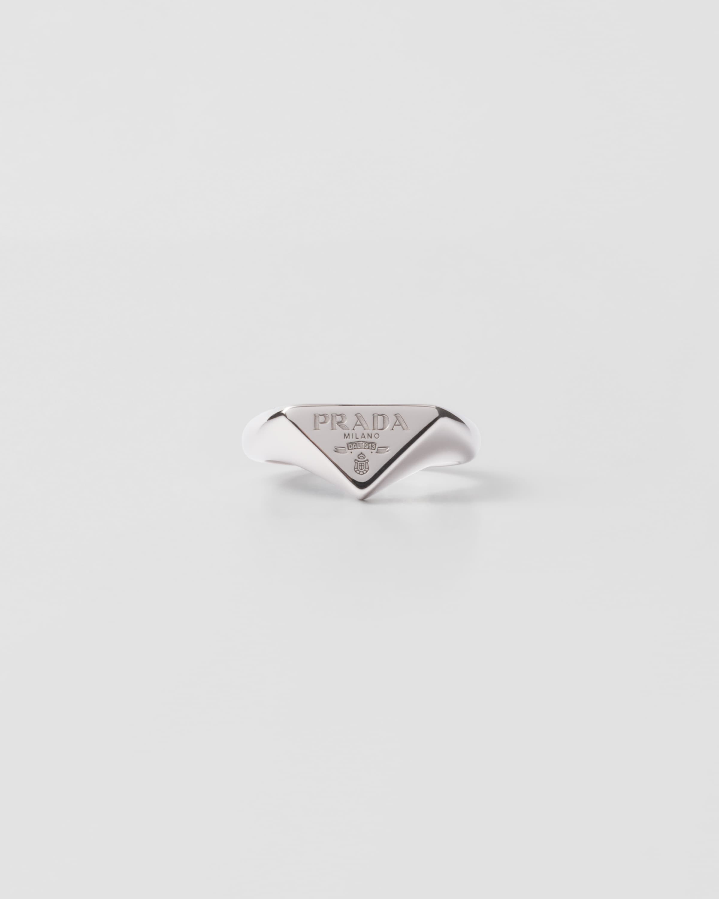 Prada Silver Ring, Man, Silver, Size