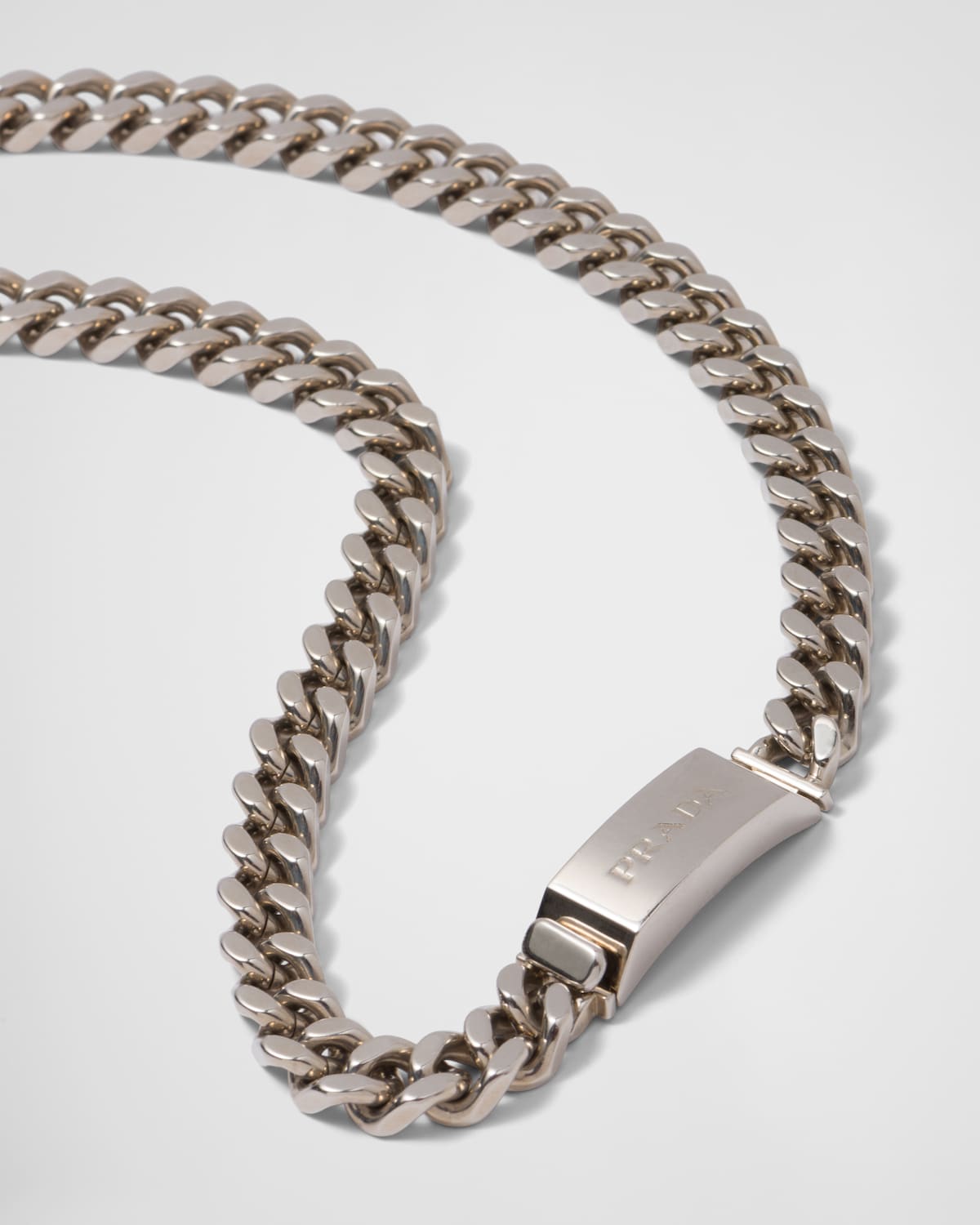 Silver Chain Jewels Necklace | PRADA