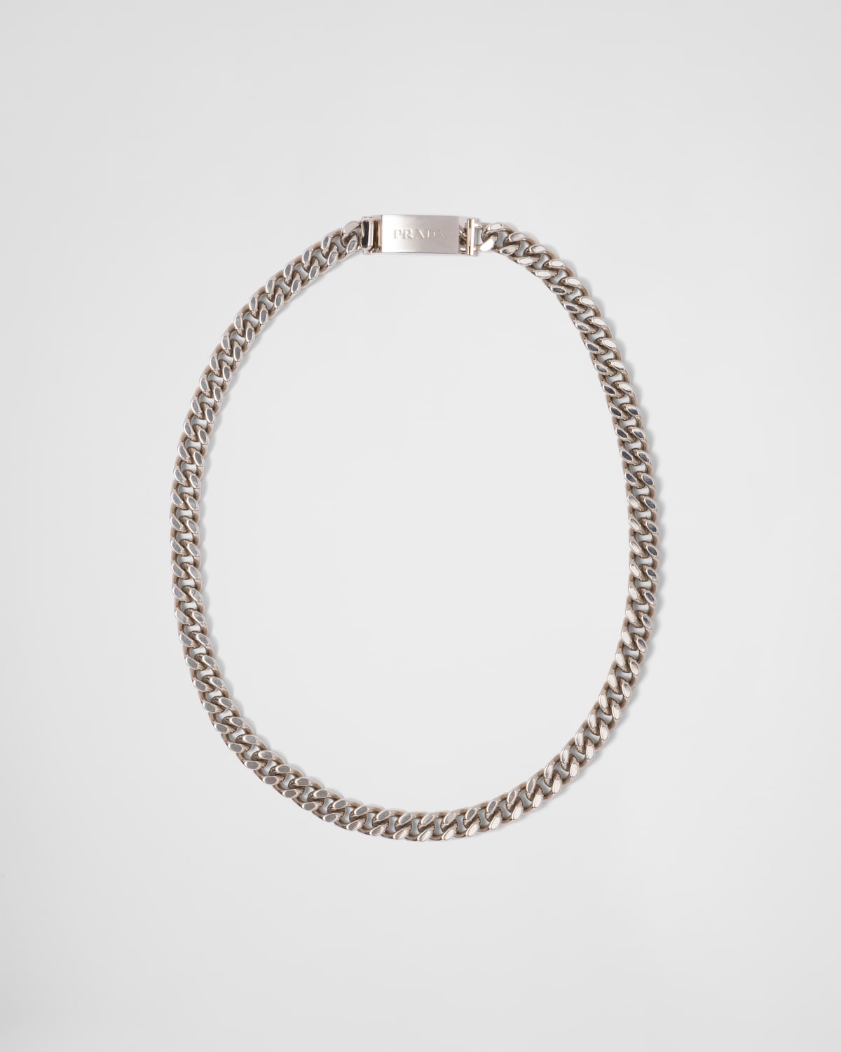 Silver Chain Jewels Necklace | PRADA