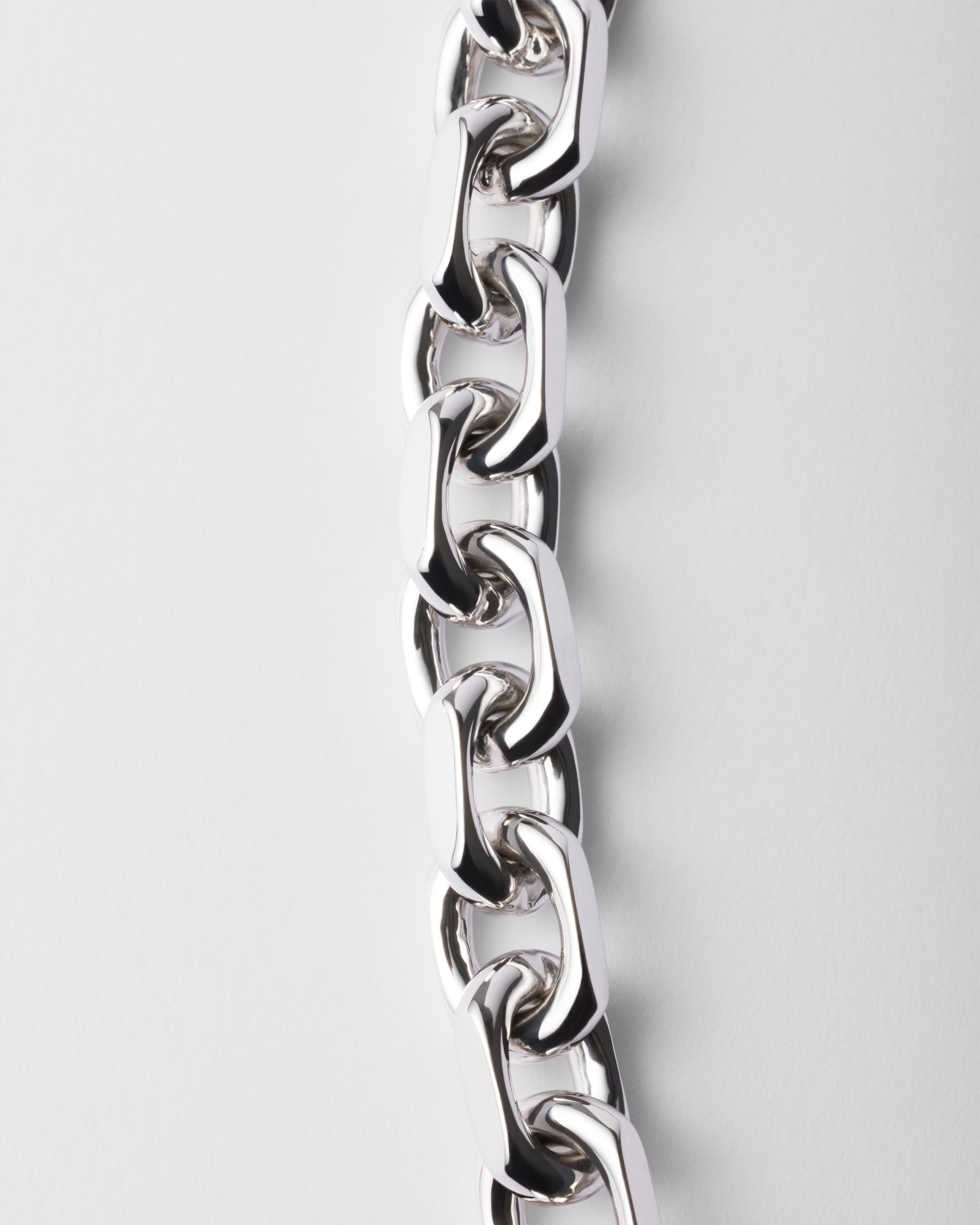 Prada Silver Chain Necklace In Silver