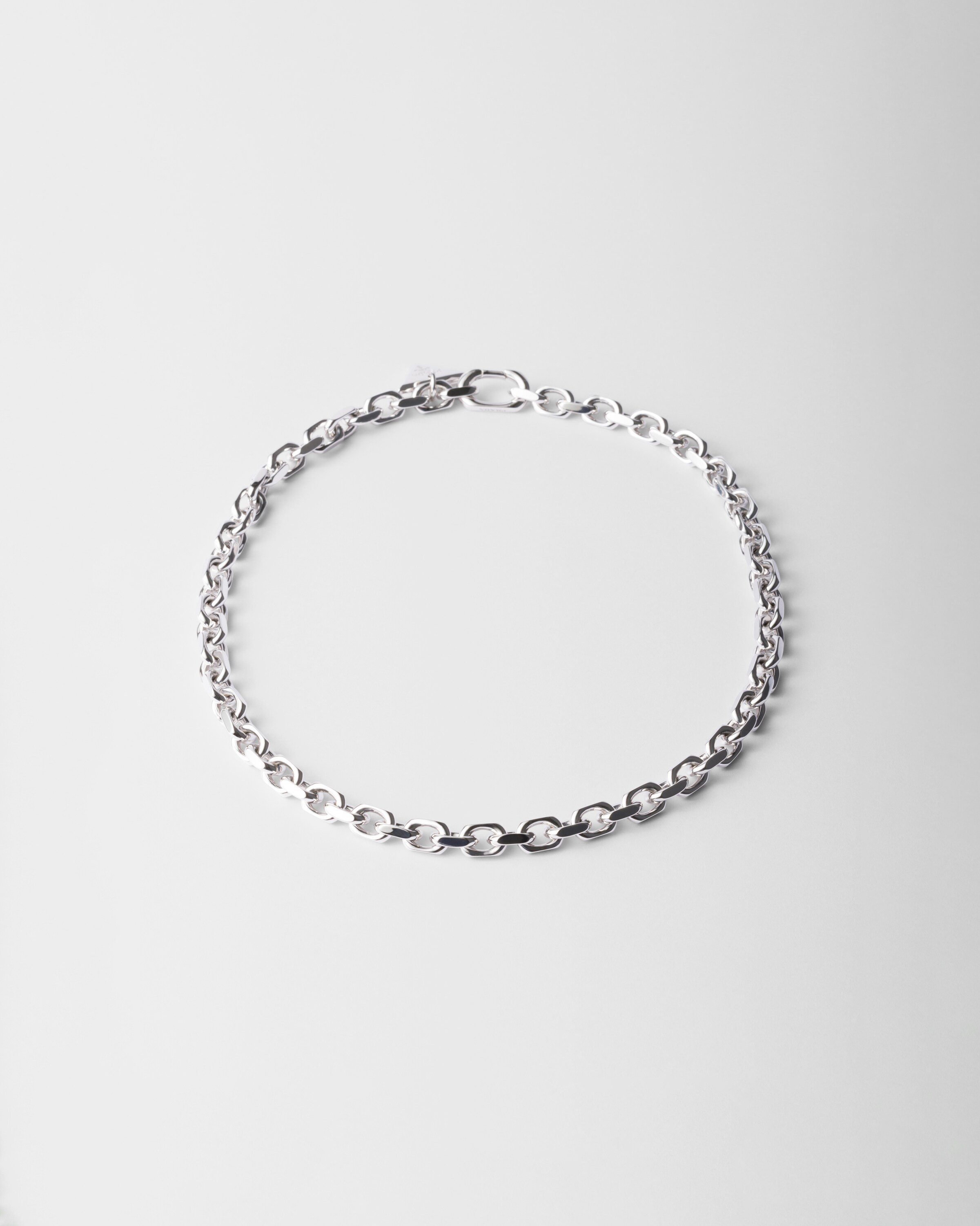 Prada Silver Chain Necklace, Man, Silver