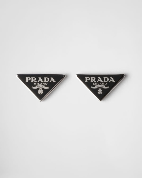 ★PRADA★Prada Symbole drop earrings★国内発送★ Black Prada Symbole drop earrings | PRADA