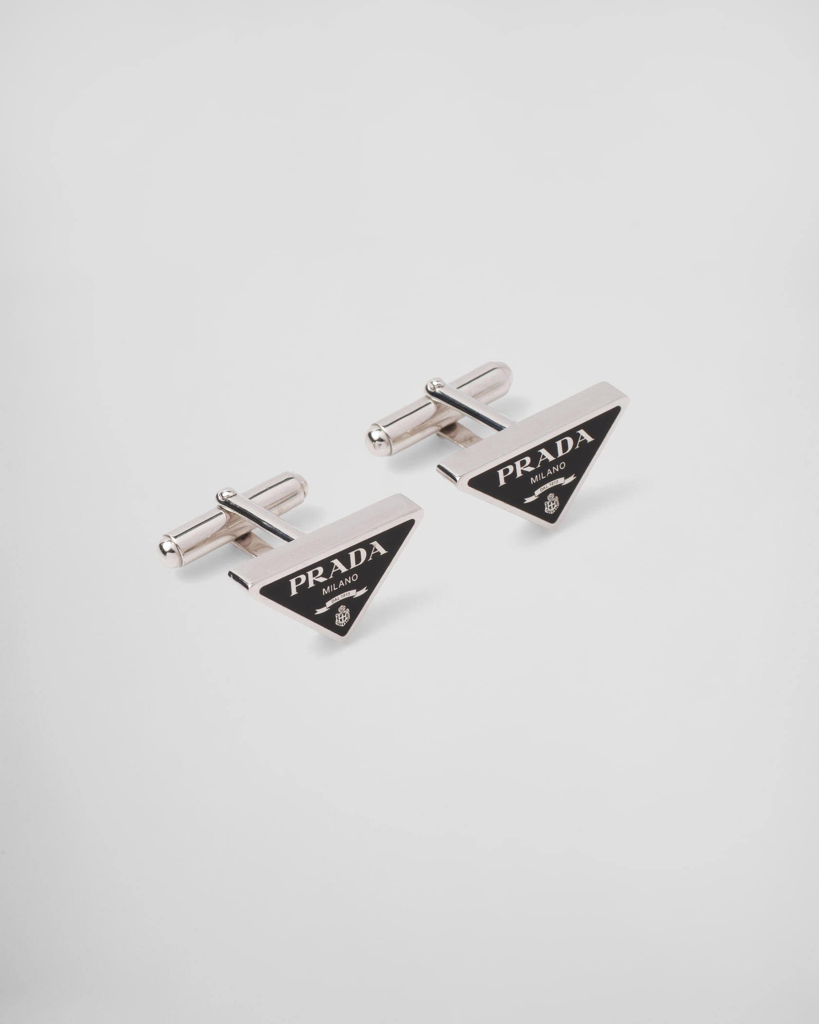 Black 925 Sterling Silver Cufflinks PRADA