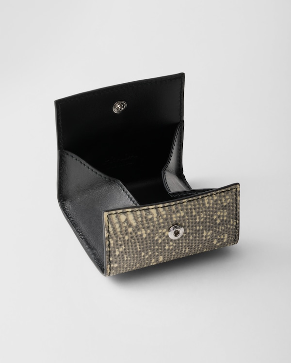 محفظة للنقود المعدنية من جلد السحلية محفظة للنقود المعدنية من جلد السحلية