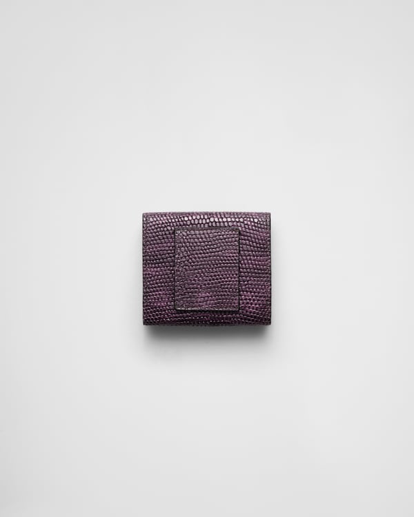 محفظة للنقود المعدنية من جلد السحلية - أرجواني بتونيا محفظة للنقود المعدنية من جلد السحلية - أرجواني بتونيا