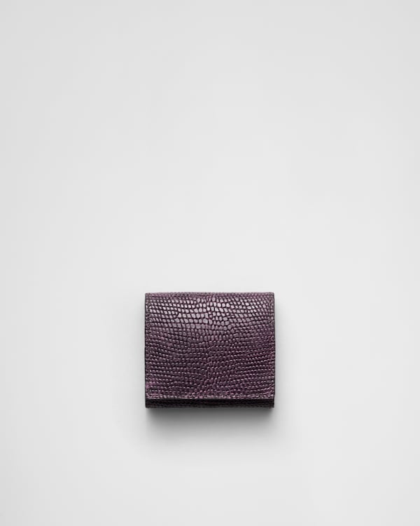 ブラック コインポケット付 サフィアーノトライアングル財布 | PRADA