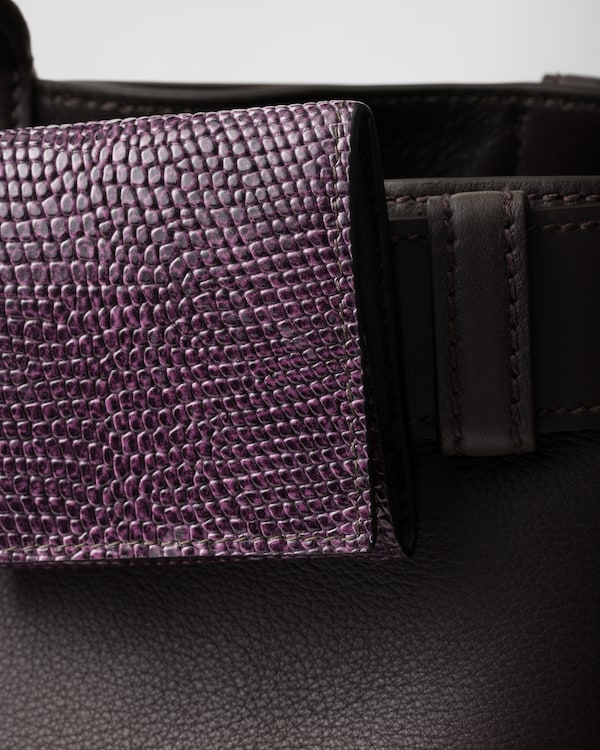 محفظة للنقود المعدنية من جلد السحلية - أرجواني بتونيا محفظة للنقود المعدنية من جلد السحلية - أرجواني بتونيا