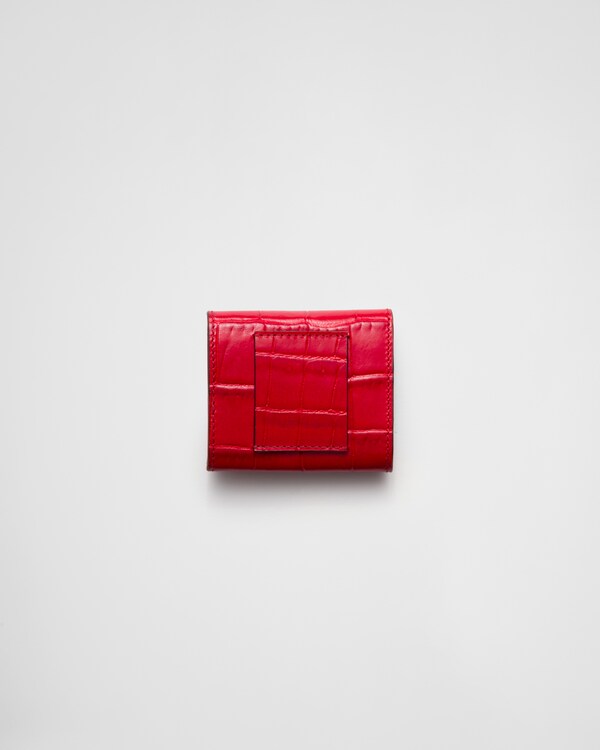 Crocodile leather coin purse - Red Crocodile leather coin purse - Red