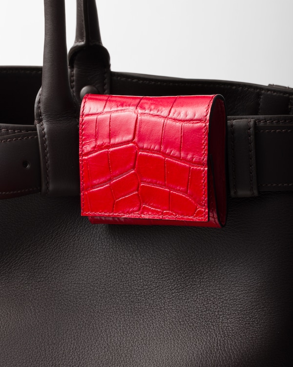 Crocodile leather coin purse - Red Crocodile leather coin purse - Red