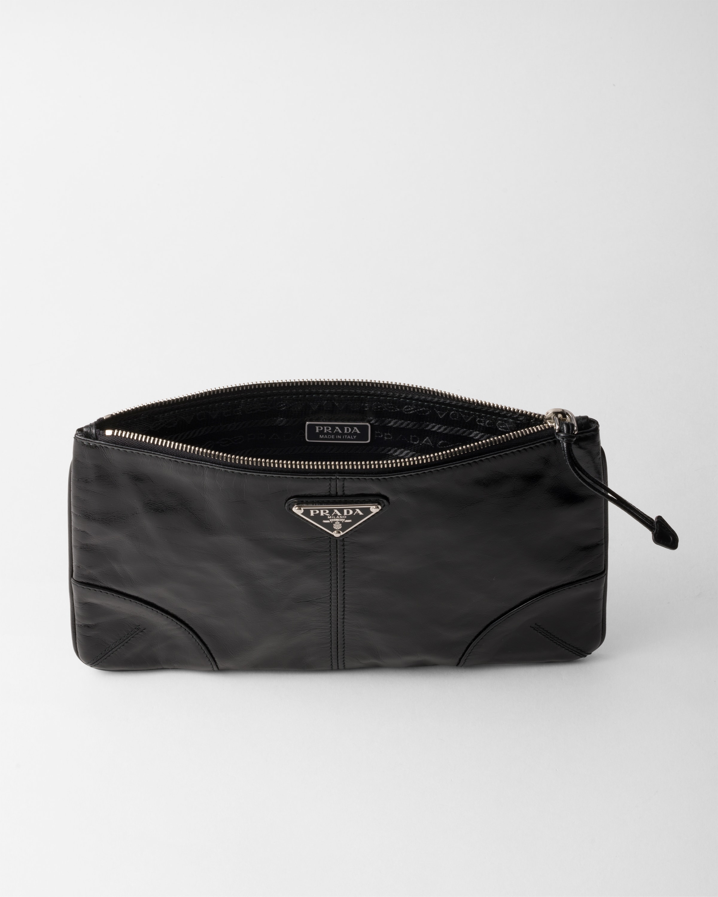 Black Leather Pouch | PRADA