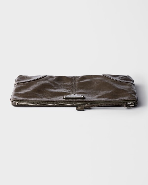 Leather pouch - Military Green Leather pouch - Military Green